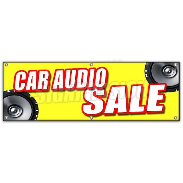 CAR AUDIO SALE BANNER SIGN mps speakers stereo installation repair amps